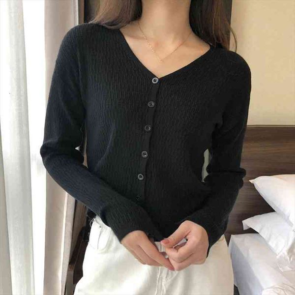 cardigan womens knit short slimming spring summer fashion design loose casual sweater, White;black
cardigan womens knit short slimming spring summer fashion design loose casual sweater, White;black