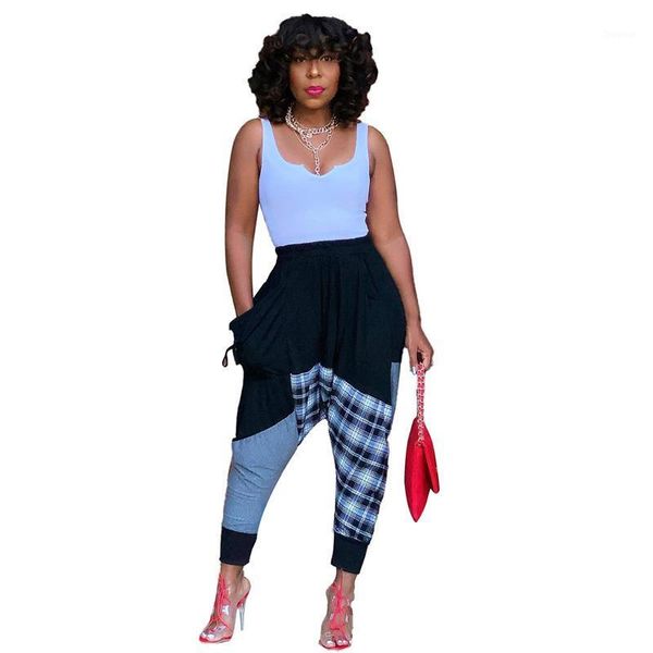 women's pants & capris fashion patchwork plaid print leggings 2021 spring autumn women loose bottom high waist trousers casual club lon, Black;white
women's pants & capris fashion patchwork plaid print leggings 2021 spring autumn women loose bottom high waist trousers casual club lon, Black;white