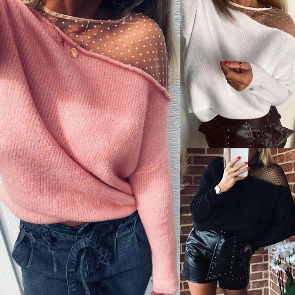 women's sweaters women autumn blouse sheer see through o neck long sleeve pullover sweater warm pullovers, White;black
women's sweaters women autumn blouse sheer see through o neck long sleeve pullover sweater warm pullovers, White;black