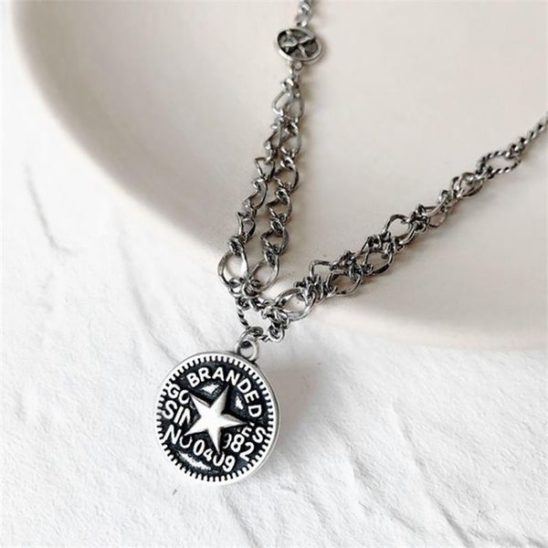 pendant necklaces miuoxion retro round card star letters necklace simple personality punk jewelry fashion for women feature nmour charm gift, Silver
pendant necklaces miuoxion retro round card star letters necklace simple personality punk jewelry fashion for women feature nmour charm gift, Silver