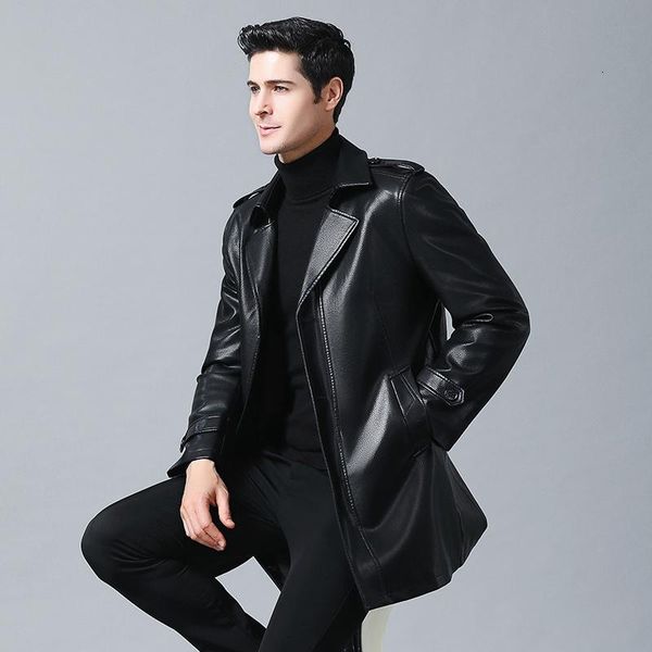 men's fur & faux autumn size 8xl winter plus clothing genuine leather fashion man medium style wind coat casual jacket men lederen, Black
men's fur & faux autumn size 8xl winter plus clothing genuine leather fashion man medium style wind coat casual jacket men lederen, Black