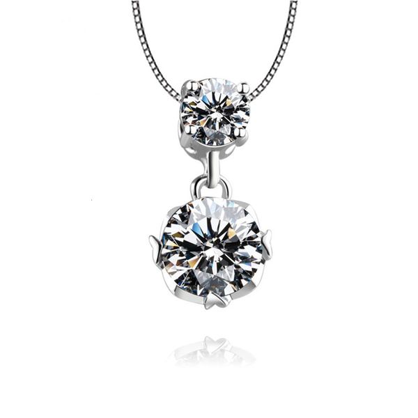 hbp fashion luxury autumn new korean necklace women's double diamond super flash pendant clavicle chain simple and generous suit, Silver
hbp fashion luxury autumn new korean necklace women's double diamond super flash pendant clavicle chain simple and generous suit, Silver