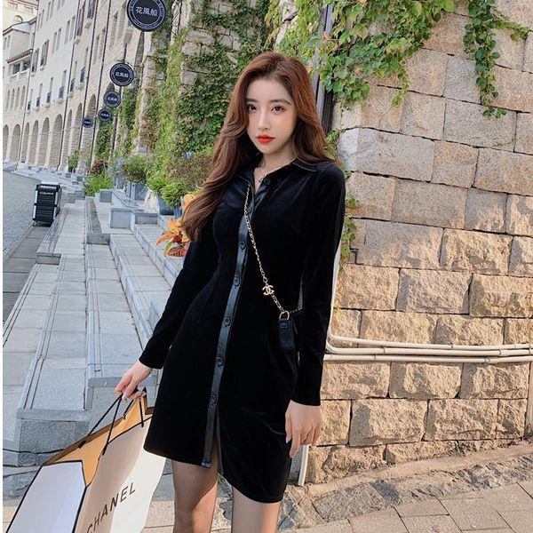 casual dresses coigarsam women one piece korea dress winter autumn 2021 office lady full sleeve solid single breasted high waist black, Black;gray
casual dresses coigarsam women one piece korea dress winter autumn 2021 office lady full sleeve solid single breasted high waist black, Black;gray