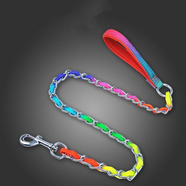 dog collars & leashes 110cm pet leash colorful anti-bite iron chain metal large supplies
dog collars & leashes 110cm pet leash colorful anti-bite iron chain metal large supplies
