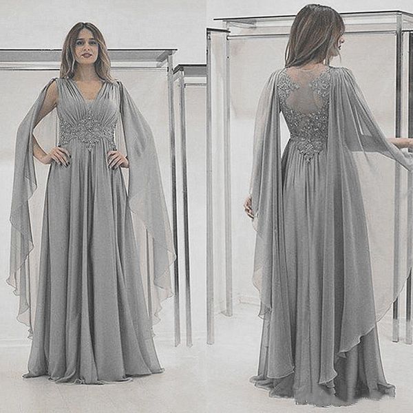 party dresses vkiss storelong mother of the bride dress with cape silver grey chiffon appliqued lace formal evening prom gowns wedding g, White;black
party dresses vkiss storelong mother of the bride dress with cape silver grey chiffon appliqued lace formal evening prom gowns wedding g, White;black