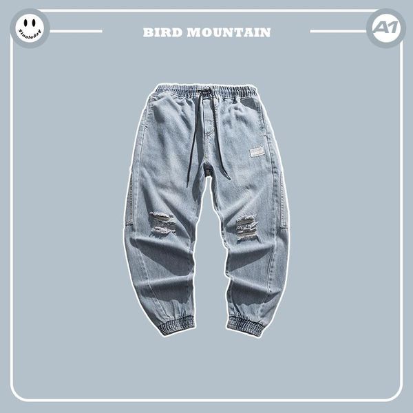 men's jeans 2021 spring japanese streetwear ripped korean loose casual jogging pants fashion harajuku denim trousers men clothing, Blue
men's jeans 2021 spring japanese streetwear ripped korean loose casual jogging pants fashion harajuku denim trousers men clothing, Blue