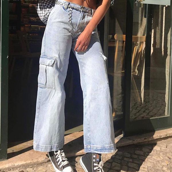 yiciya blue waist high vintage jeans pockets straight pants fashion ladies streetwear runners yzkb, Black;white
yiciya blue waist high vintage jeans pockets straight pants fashion ladies streetwear runners yzkb, Black;white