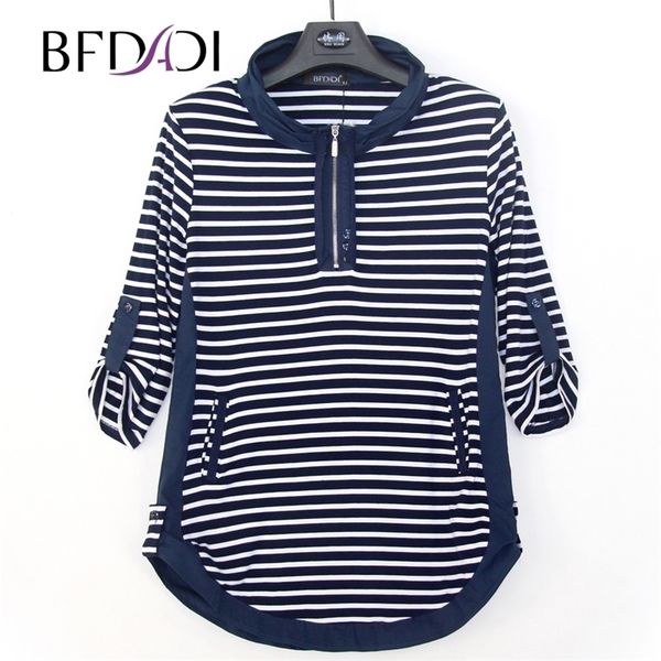 bfdadi plus size autumn long t-shirts women casual stripe loose stand-up collar rolled edge design tees 4440 210310, White
bfdadi plus size autumn long t-shirts women casual stripe loose stand-up collar rolled edge design tees 4440 210310, White