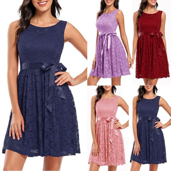 women's dress soild casual strapless sleeveless princess floral lace cocktail o-neck party swing knee length elegant dress, Black;gray
women's dress soild casual strapless sleeveless princess floral lace cocktail o-neck party swing knee length elegant dress, Black;gray