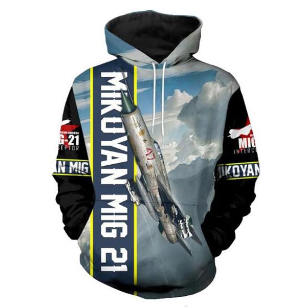 men's hoodies & sweatshirts autumn fashion hoodie 3d printing mikoyan mig 21 airplane casual zipper harajuku street sweatshirt hsk022, Black
men's hoodies & sweatshirts autumn fashion hoodie 3d printing mikoyan mig 21 airplane casual zipper harajuku street sweatshirt hsk022, Black