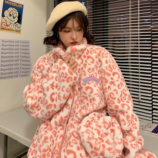 women's jackets winter lamb wool sticky cotton clothing coat female ins hong kong style harajuku velvet thickening padded jacket, Black;brown
women's jackets winter lamb wool sticky cotton clothing coat female ins hong kong style harajuku velvet thickening padded jacket, Black;brown