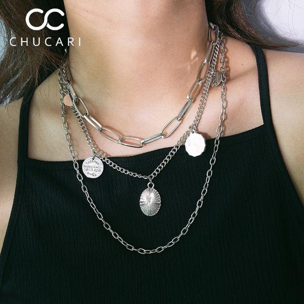 pendant necklaces chucari fashion multiple layers cross women charm gold coin chokers necklace boho punk collar party jewelry, Silver
pendant necklaces chucari fashion multiple layers cross women charm gold coin chokers necklace boho punk collar party jewelry, Silver