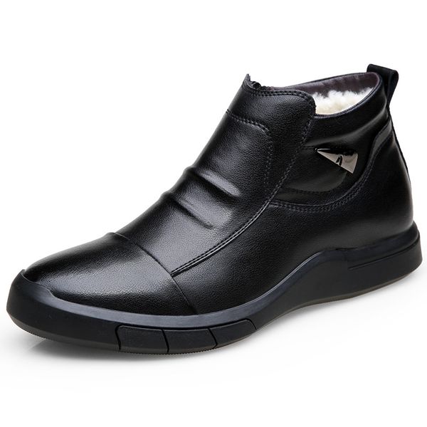 genuine leather men winter boots warm plush cold winter shoes fashion mens ankle boots cow leather male cotton shoes gbdress shoes, Black
genuine leather men winter boots warm plush cold winter shoes fashion mens ankle boots cow leather male cotton shoes gbdress shoes, Black