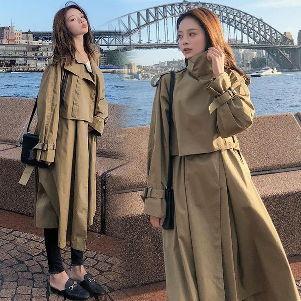 1839chic coat 18 autumn and winter lacing a- type swing cover big brand cotton mid-length trench coat for women, Tan;black
1839chic coat 18 autumn and winter lacing a- type swing cover big brand cotton mid-length trench coat for women, Tan;black