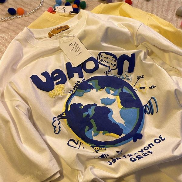 summer 2021 new earth cartoon cotton short sleeve t-shirt women's fashion loose hong kong style half sleeve top, White;black
summer 2021 new earth cartoon cotton short sleeve t-shirt women's fashion loose hong kong style half sleeve top, White;black