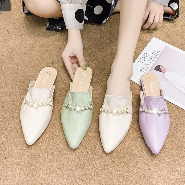 slippers women summer shoes luxury slides loafers pantofle low pointed toe string bead soft designer 2021 cover flat rubber pu f, Black
slippers women summer shoes luxury slides loafers pantofle low pointed toe string bead soft designer 2021 cover flat rubber pu f, Black