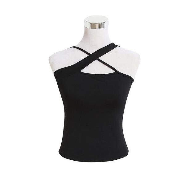 women's tanks & camis summer style fashion street solid color cross-neck sling women, elastic tight-fitting short base women, White
women's tanks & camis summer style fashion street solid color cross-neck sling women, elastic tight-fitting short base women, White