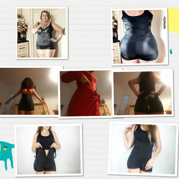 women latex full body shapewear modeling strap waist trainer underbust slimming bodysuit jumpsuit zipper&hooks slimming corset, Black
women latex full body shapewear modeling strap waist trainer underbust slimming bodysuit jumpsuit zipper&hooks slimming corset, Black