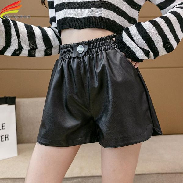 women's shorts leather pu for women 2021 autumn winter arrivals korean style high elastic waist wide leg loose short, White;black
women's shorts leather pu for women 2021 autumn winter arrivals korean style high elastic waist wide leg loose short, White;black