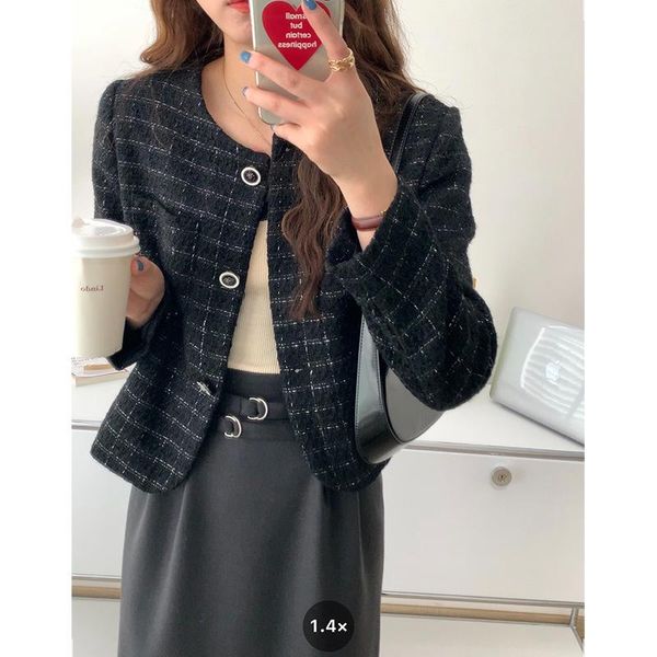 women's suits & blazers small fragrance coat 2021 autumn personalized buckle design sense of temperament short suit 7070, White;black
women's suits & blazers small fragrance coat 2021 autumn personalized buckle design sense of temperament short suit 7070, White;black