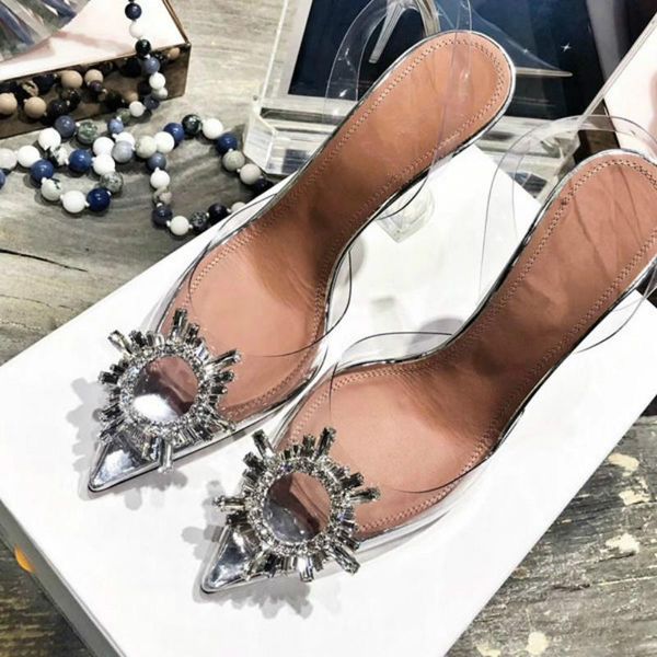 dress shoes glitter flower luxury women sandals bling rhinestone high heels pvc transparent pointed toe crystal wedding, Black
dress shoes glitter flower luxury women sandals bling rhinestone high heels pvc transparent pointed toe crystal wedding, Black