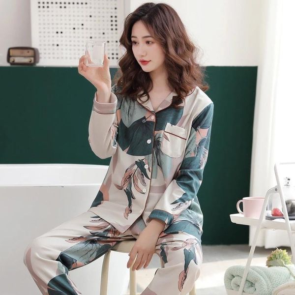 finetoo milk silk long-sleeve pajamas 2pcs/set printed pyjama women clothes female sleepwear suits girls casual night sleepwear, Black;red 
finetoo milk silk long-sleeve pajamas 2pcs/set printed pyjama women clothes female sleepwear suits girls casual night sleepwear, Black;red