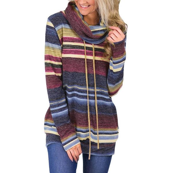 women's hoodies & sweatshirts turtleneck women autumn winter long sleeve sweatsuit striped multicolor casual pullover lace up knitted, Black
women's hoodies & sweatshirts turtleneck women autumn winter long sleeve sweatsuit striped multicolor casual pullover lace up knitted, Black