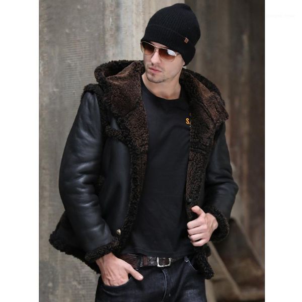 men's leather & faux 2021 mens black sheepskin shearling jacket thick short fur coat detachable sleeves winter coats
men's leather & faux 2021 mens black sheepskin shearling jacket thick short fur coat detachable sleeves winter coats