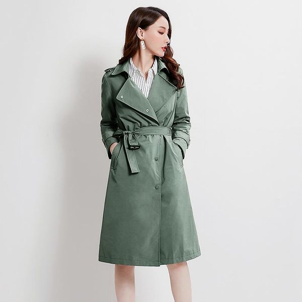 spring 2021 new women's clothes british solid single breasted lace up straight tube jacket medium long windbreaker for women, Black;brown
spring 2021 new women's clothes british solid single breasted lace up straight tube jacket medium long windbreaker for women, Black;brown