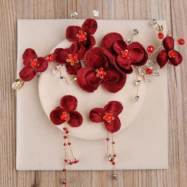 wedding jewelry sets handmade chinese red rose flower pearl crystal headband earrings hair bridal tiaras headpiece accessories lb, Slivery;golden
wedding jewelry sets handmade chinese red rose flower pearl crystal headband earrings hair bridal tiaras headpiece accessories lb, Slivery;golden