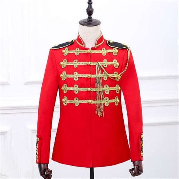 european style dress uniform men's jacket fashion red stage nightclub wedding groom suit ow4p, White;black
european style dress uniform men's jacket fashion red stage nightclub wedding groom suit ow4p, White;black