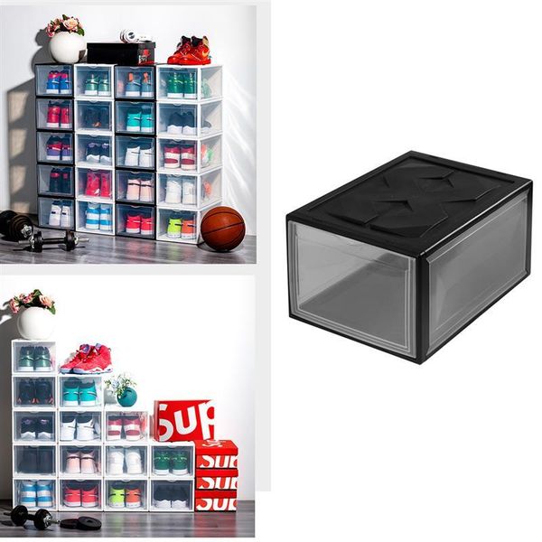 1pc transparent plastic basketball shoe box shoe cabinet sturdy shoes container for home store use (black)
1pc transparent plastic basketball shoe box shoe cabinet sturdy shoes container for home store use (black)