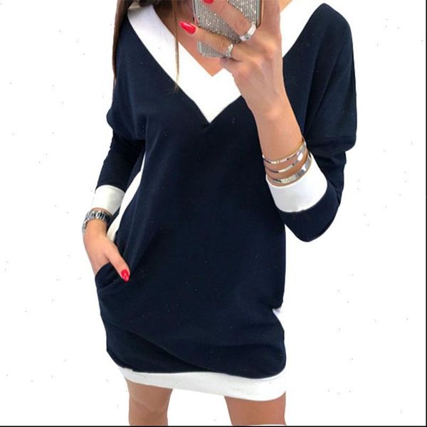 winter autumn women dresses long sleeve casual mini dress harajuku v neck pocket fashion patchwork hoodies dress, Black;gray
winter autumn women dresses long sleeve casual mini dress harajuku v neck pocket fashion patchwork hoodies dress, Black;gray