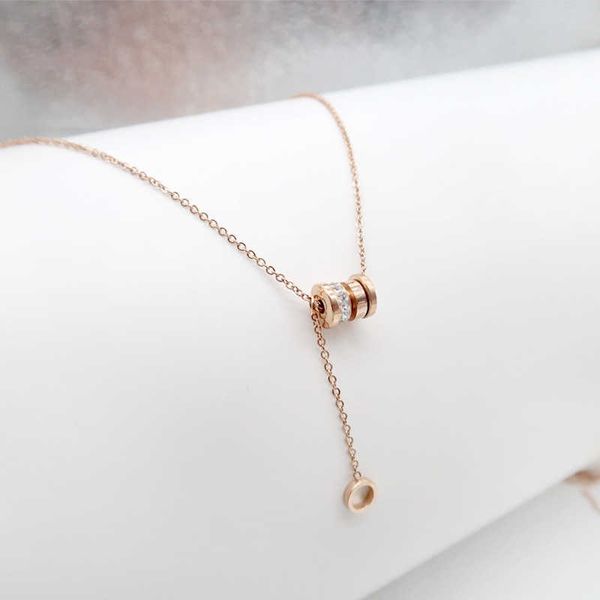 small waist titanium steel necklace women's english digital diamond studentnet red temperament simple light xury never fade necklace, Silver
small waist titanium steel necklace women's english digital diamond studentnet red temperament simple light xury never fade necklace, Silver