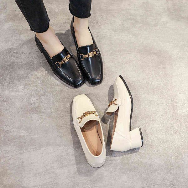 dress shoes 2022 college style casual small leather shoes metal buckle high heels women chunky heeled sandals 220311, Black
dress shoes 2022 college style casual small leather shoes metal buckle high heels women chunky heeled sandals 220311, Black
