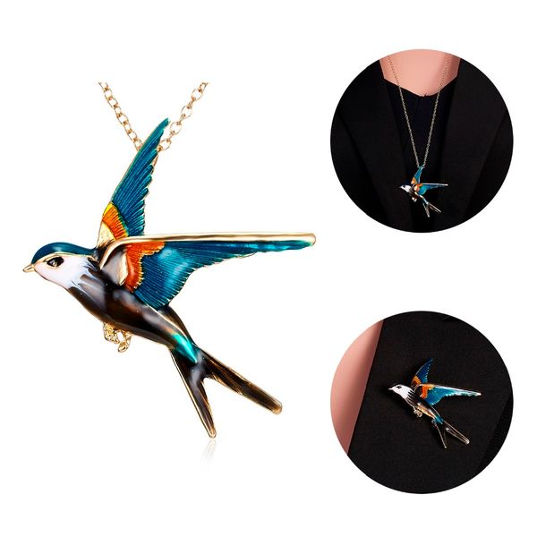 new arrival enamel flying bird brooches for women new design long chain animal bird pins fashion jewelry coat accessories giftdio chan conta, Gray
new arrival enamel flying bird brooches for women new design long chain animal bird pins fashion jewelry coat accessories giftdio chan conta, Gray
