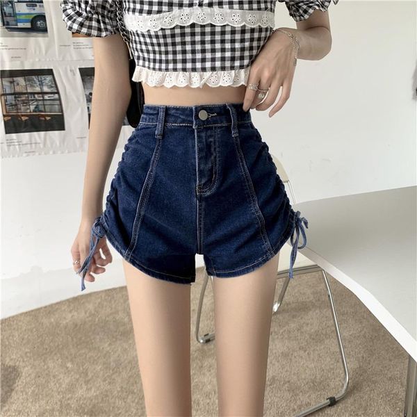 women's shorts drawstring tassels denim women 2021 high waist short jeans snack casual slim street style, White;black
women's shorts drawstring tassels denim women 2021 high waist short jeans snack casual slim street style, White;black