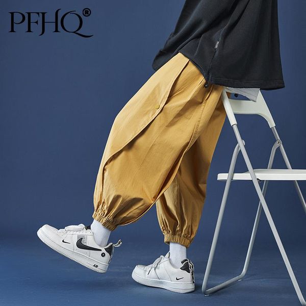 men's pants pfhq 2021 hard fashion loose solid color stitching japanese hip-hop lantern harlan casual spring autumn 21d1819, Black
men's pants pfhq 2021 hard fashion loose solid color stitching japanese hip-hop lantern harlan casual spring autumn 21d1819, Black