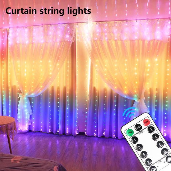 3m led fairy lights curtain lamp remote control 3 garland string lights garland on the window decorations for home
3m led fairy lights curtain lamp remote control 3 garland string lights garland on the window decorations for home