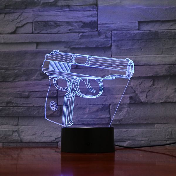 3d illusion night light led acrylic pistol nightlight room table lamp home party color changing decoration kids boys gift app control
3d illusion night light led acrylic pistol nightlight room table lamp home party color changing decoration kids boys gift app control