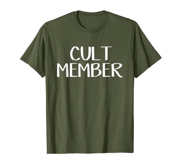 cult member t-shirt, White;black