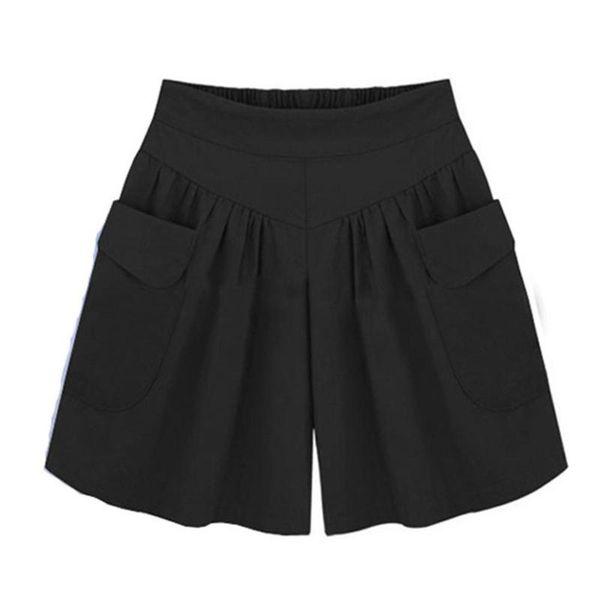 women's shorts european and american style summer large size wide leg all-match casual, White;black
women's shorts european and american style summer large size wide leg all-match casual, White;black