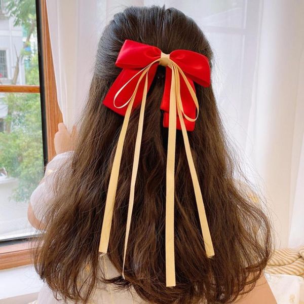 hair accessories sweet simple elastic bow long ribbon girl hairpin clip for school, Slivery;white
hair accessories sweet simple elastic bow long ribbon girl hairpin clip for school, Slivery;white