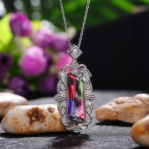pendant necklaces huitan noble style lady's necklace long colorful cubic zirconia stone women accessories for party nice gift fashion j, Silver
pendant necklaces huitan noble style lady's necklace long colorful cubic zirconia stone women accessories for party nice gift fashion j, Silver