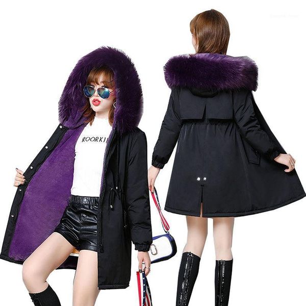 women's down & parkas 2021 winter cotton jacket women female add velvet warm fashion overcoat clothes coat a414, Black
women's down & parkas 2021 winter cotton jacket women female add velvet warm fashion overcoat clothes coat a414, Black