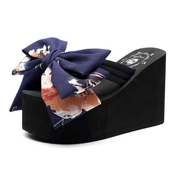 slippers women's ultra-high bowknot large size muffins thick bottom non-slip sandals wedge, Black
slippers women's ultra-high bowknot large size muffins thick bottom non-slip sandals wedge, Black