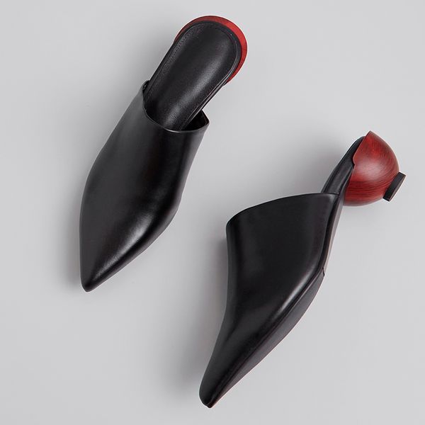 womens genuine leather pointed toe slip-on pumps low heel comfortable female summer mules black slim dress sandals shoes women
womens genuine leather pointed toe slip-on pumps low heel comfortable female summer mules black slim dress sandals shoes women