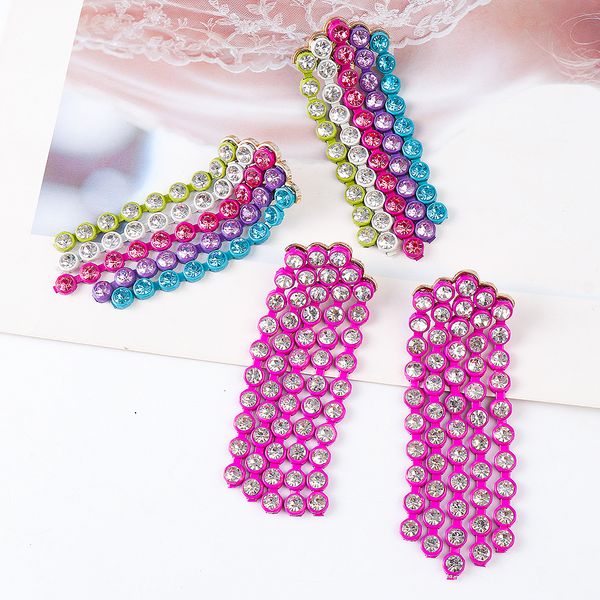 long crystal dangle earrings 2021 trend colorful tassel earring for women drop earring rhinestone jewelry party gift, Silver
long crystal dangle earrings 2021 trend colorful tassel earring for women drop earring rhinestone jewelry party gift, Silver