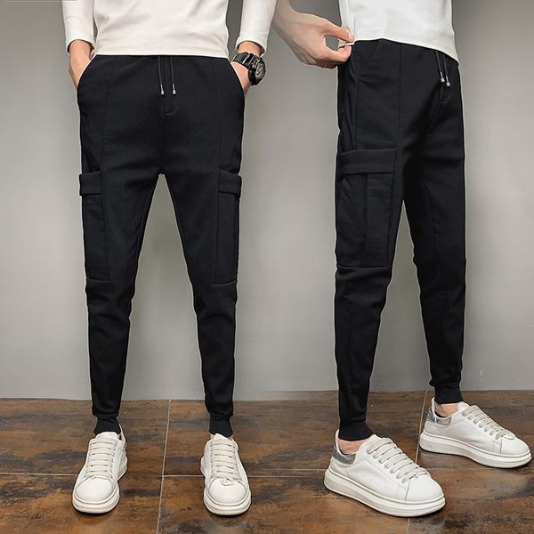 Moda 2021 New Outono Novos Homens Corredores Harem Calas Casual Coreano Magro Ajuste Simples Lado Es Bolsos Joggers Preto 36-28 Venda 1T9R, Black
Moda 2021 New Outono Novos Homens Corredores Harem Calas Casual Coreano Magro Ajuste Simples Lado Es Bolsos Joggers Preto 36-28 Venda 1T9R, Black
