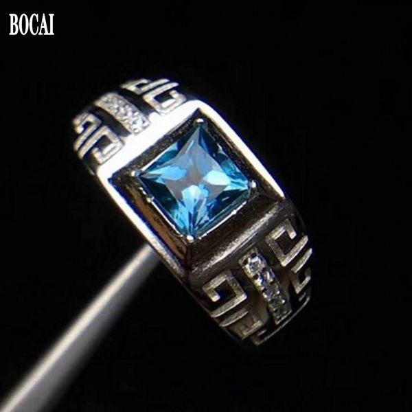 2021 new real s925 pure sier natural blue z men's classic fashion ring for man a1ck, Silver
2021 new real s925 pure sier natural blue z men's classic fashion ring for man a1ck, Silver